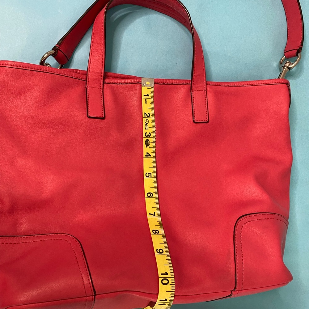 Coach leather purse, coral color. - Picture 4 of 7